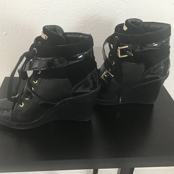 Michael Michael Kors Skid Wedge Black Boot 9.5 M - Picture 10 of 15